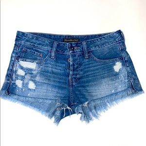 Abercrombie & Fitch Distressed Denim Short